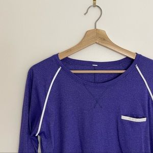 Lululemon | Purple Striped Long Sleeve